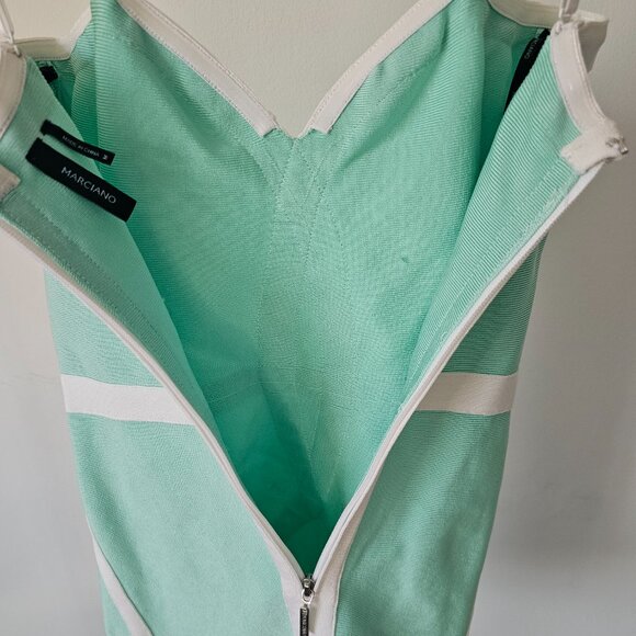 Marciano Mint Bodycon Halter (w/Strap) Mini Dress - Picture 7 of 11